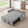 NicBex Convertible Sofa Bed Loveseat Couch with Storage & Detachable Backs,Upholstered Velvet Sleeper Sofa for Living Room,Bedroom - 3 of 4