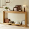 ELJGET 70" Solid Wood Console Table, Rounded Edge Sofa Table, Narrow Entryway Table, Console Tables for Entryway, Corridors - 3 of 4