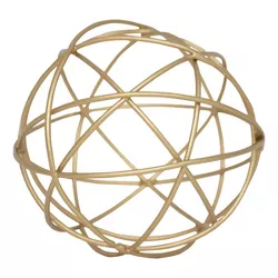 Brass Metal Decorative Sphere Accent - Foreside Home & Garden