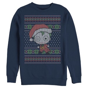 Men's Batman Ugly Christmas Chibi Joker Sweatshirt - 1 of 3