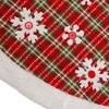 Kurt Adler Kurt Adler 48-Inch Red, Green and White Plaid Tree Skirt with Fleece Border - 2 of 4