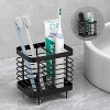 LunaLulinlk Toothbrush Holders Stainless Steel Electric Toothbrush Holder Wall Mounted, Shower Toothbrush Toothpaste Holder, 2 Slots, Black - 4 of 4
