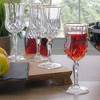 Lorren Home Trends Opera Gold Collection Set of 6 Crystal Wine Glass with Gold Rim - 2 of 4