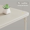 33.6" Folding Card Table with PU Soft Cushion, Portable Foldable Table for Living Room Office Bedroom (No Chair) - 4 of 4