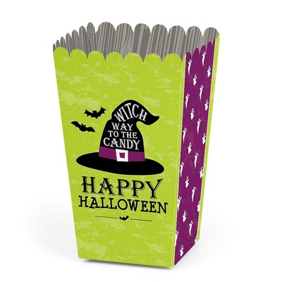 Big Dot of Happiness Happy Halloween - Witch Party Favor Popcorn Treat Boxes - Set of 12