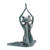 SPI Home Stretching Yoga Frog Garden Sculpture – 15.5" Tall Cast Aluminum Statue with Verdigris Finish for Outdoor Zen Decor - 4 of 4