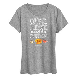 Women's - Gilmore Girls - Coffee And Cynisism Short Sleeve Graphic T-Shirt - 1 of 4