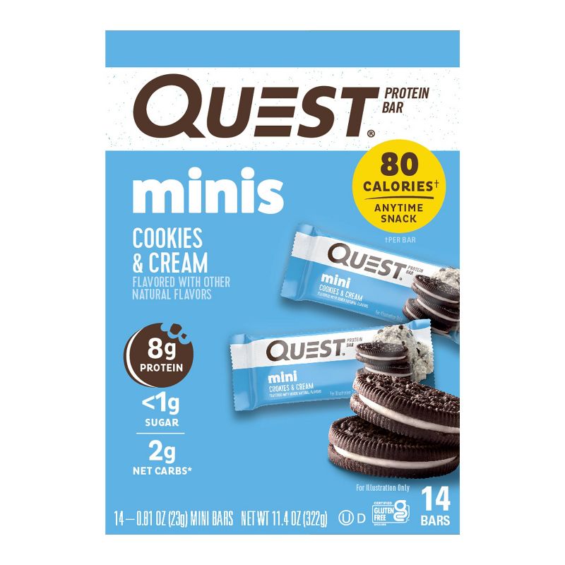 Quest Nutrition Mini Bars - Cookies &#38; Cream - 14ct, 1 of 7
