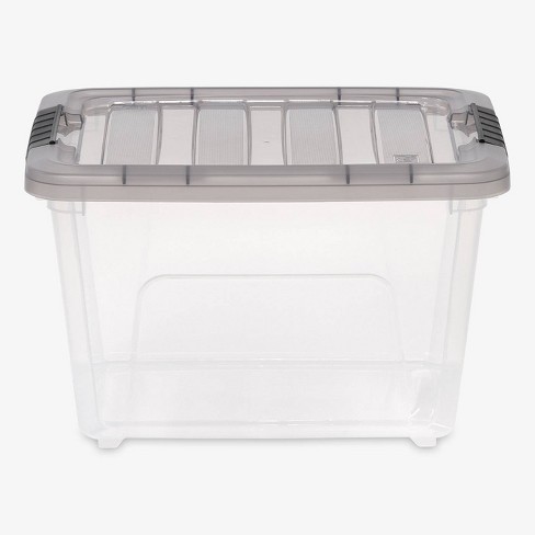 Iris USA Weathertight Storage Box, Clear, 19 qt