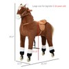 Vynxaria Kids Ride-on Walking Horse with Easy Rolling Wheels, Soft Huggable Body, & a Large Size for Kids 5-16 Years - 2 of 4