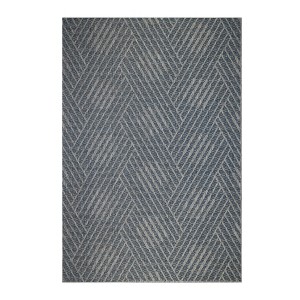 2' X 3' Gray and  Geometric Stain Resistant Indoor Outdoor Area Rug - 1 of 4