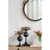 19.5" in Handsome Cleveland Mirror with Rope Strap Contemporary Design Circle Mirror with Grey Round Metal Frame for Wall Decor Bathroom, Entryway - 4 of 4