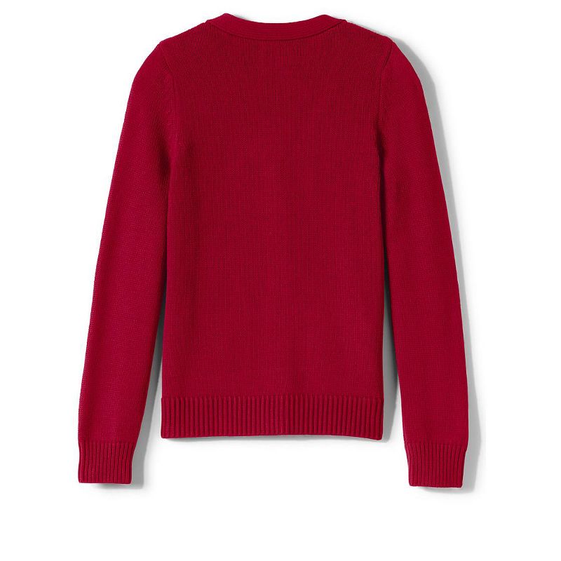 Lands' End School Uniform Women's Cotton Modal Button Front Cardigan Sweater, 3 of 4