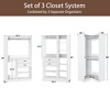 Besiost 110-In Corner Closet System Set with Wood Drawers, Freestanding Closet Organizer with Hanging Rods - 4 of 4