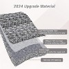 Modern Washable Area Rug, Non Slip Low Pile Stain Resistant Accent Mat, Non Shedding Print Carpet for Living Room Bedroom Dining Room, Grey 5*7Ft - 3 of 4