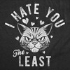 Mens Funny T Shirts I Hate You The Least Sarcastic Kitten Graphic Novelty Tee For Men - Crazy Dog Men's T Shirt - 2 of 4