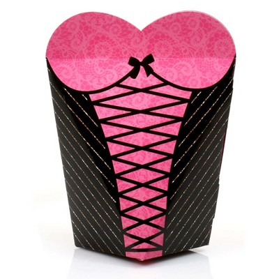 Big Dot of Happiness Girls Night Out - Bachelorette Party Lingerie Favors - Gift Heart Shaped Favor Boxes for Women - Set of 12