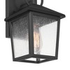 John Timberland Westmont 10 1/2" High Modern Outdoor Wall Light Fixture Mount Porch House Exterior Set of 2 Sand Black Aluminum Seeded Glass Shade - 3 of 4