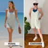 EXLURA Women's Summer Casual Sleeveless Striped Rompers Loose Spaghetti Strap Overalls 2025 Jumpsuits Vacation Beach Outfits - 2 of 4