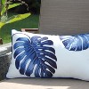 RightSide Designs Tropical Blue Monstera Indoor/Outdoor Lumbar Throw Pillow - 4 of 4
