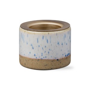 tagltd Glazed Tealight Taper Holder Ceramic Candle Holder for Tealight and Votive Candles Everyday Use Cream 1.95 in H x 2.5 in Dia - 1 of 3