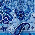 sky blue paisley patchwork