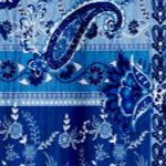 sky blue paisley patchwork