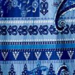 sky blue paisley patchwork