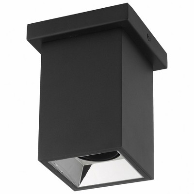 I-Lite Black Metal Adjustable LED Flush Mount Spotlight