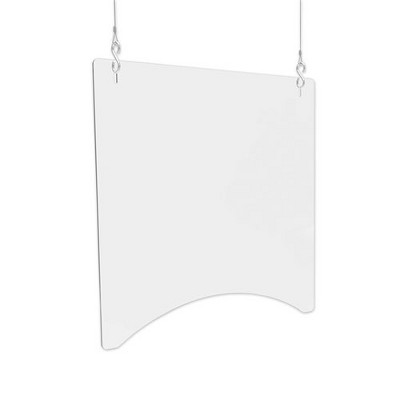 deflecto Hanging Barrier, 23.75" x 23.75", Acrylic, Clear, 2/Carton