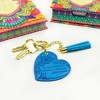 Pavilion Gift Company - Amalfi Blue - Vegan Leather Keychain - Bag Accessories - 3 of 4