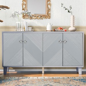 Bella Depot Luxury 60.2" Sideboard Cabinet with Geometric Patterns - 1 of 4