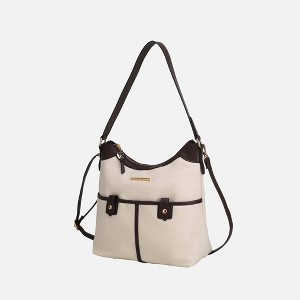 MKF Collection Harper Vegan Color Block Leather Women’s Shoulder Hobo Bag by Mia K - 1 of 4