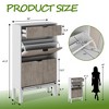 Garvee Shoe Storage Cabinet with 2/3/4 Flip Drawers,Farmhouse Fluted Shoe Organizer,Freestanding Hidden Slim Narrow Shoe Rack for Entryway,Foyer - 2 of 4