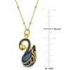 EVERLY JEWELRY | Yellow Plated Silver Enamel Swan Necklace – Multiple color Enamel - 4 of 4