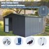 CAVINAS Storage Shed with Lockable Door Weatherproof Galvanized Steel Garden Shed for Backyard, Lawn - 3 of 4
