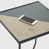 Ludlow Metal Side Table Black - Finch: Modern Rectangle Accent Table, Tempered Glass Top - image 3 of 4