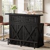 Tribesigns 55-Inch Home Bar Unit, 4-Tier Bar Table Height Pub Table with Footrest, Modern Bar Cabinet for Home Pub, Bistro - 2 of 4
