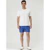 Lars Amadeus Men's Summer Drawstring Waist Solid Color Mesh Lining Swimming Board Shorts - 3 of 4