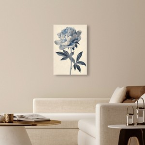 Art Remedy Delicate Blue Flower Minimalistic Botanical and Floral Art Prints Unframed - 1 of 4