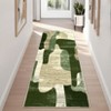 Washable Area Rug Modern Rug Non Slip Rug Low Pile Rugs Color Block Patchwork Throw Rug Foldable Indoor Carpet for Living Room Bedroom - 2 of 4