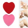 Unique Bargains Soft Heart Shape Puff Loose Powder Blender Beauty Makeup Tool Short Plush 4 Pcs - 3 of 4