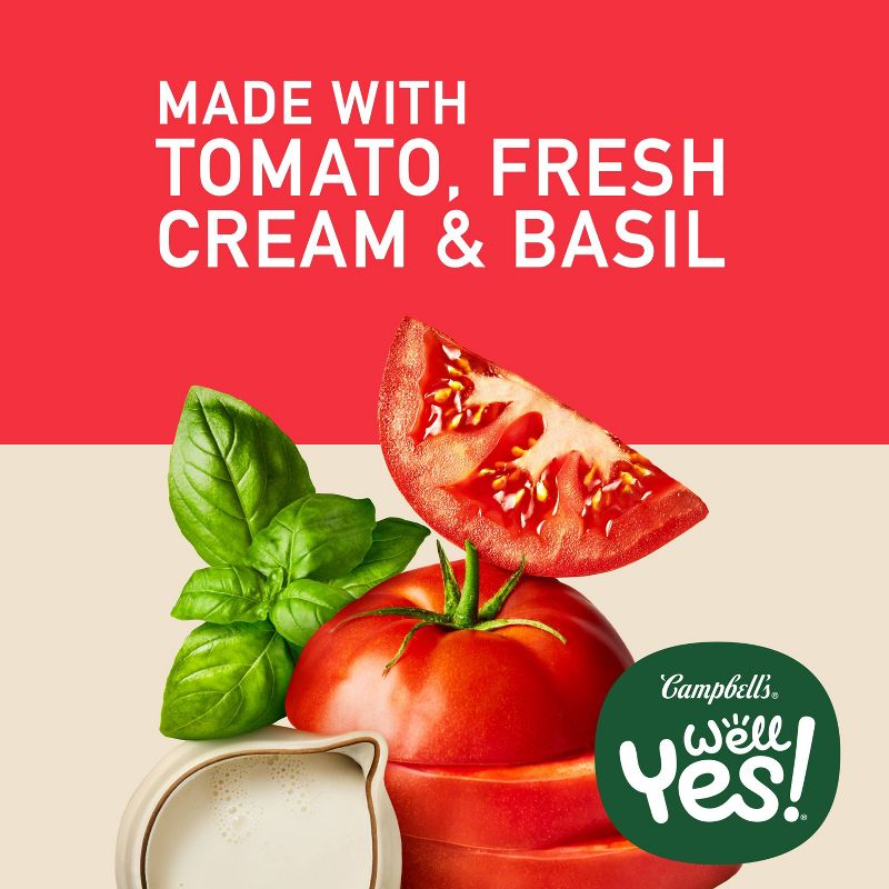 Campbell&#39;s Well Yes! Tomato &#38; Sweet Basil Microwavable Sipping Soup - 11.2oz, 3 of 12