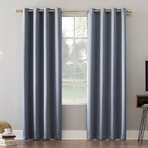 Sun Zero 100% Blackout Oslo Theater Grade Grommet Curtain Panel - 1 of 4