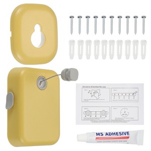 Unique Bargains Stainless Steel Portable Retractable Wall-Mounted Clotheslines - 1 of 4