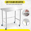 Stainless Steel Work Table with 2-Tier Storage, Adjustable Undershelf, 660LBS NSF Commercial Table for Food Prep, Kitchen, Restaurants, and Home - 3 of 4