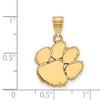 Black Bow Jewelry 10k Yellow Gold Clemson Tigers NCAA Medium Pendant - 2 of 3