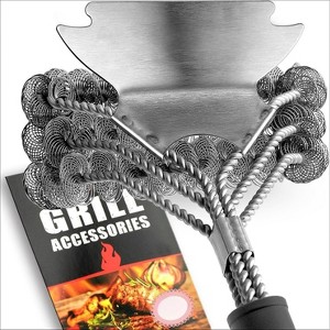 Grill Brush and Scraper Bristle Free - Safe BBQ Brush for Grill -Stainless Grill Grate Cleaner - 1 of 4