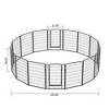 16 Panels Heavy Duty Metal Playpen with door, 39.37"H Dog Fence Pet Exercise Pen for Outdoor - 4 of 4