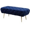 NicBex Upholstered Bench,50 inch Velvet Ottoman with Gold Metal Legs for Living Room,Entryway - 3 of 4